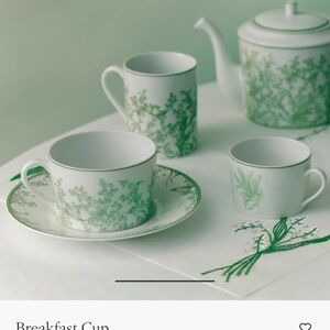 Brand new authentic Christian Dior Lily of the Valley breakfast set
